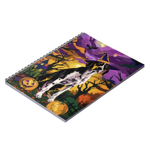 Carnet Treeing Walker Coonhound Citrouille de sorcière Ha (Côté gauche)