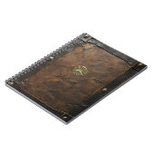 Carnet Trèfle doré Saint-Patrick, Cuir marron (Côté gauche)