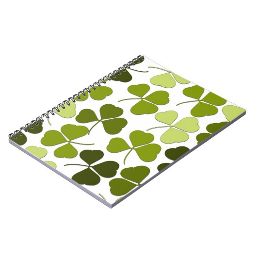 Carnet Trèfle vert dans une variété de nuances (Côté gauche)