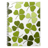 Carnet Trèfle vert dans une variété de nuances (Devant)