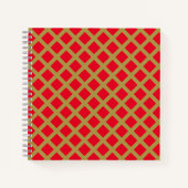 Carnet treillis or et rouge (Devant)