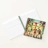 Carnet Treize hommes faisant des acrobaties (Intérieur)