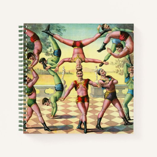 Carnet Treize hommes faisant des acrobaties (Devant)