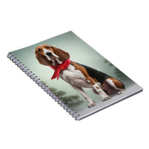 Carnet Trek Walker Coonhound Dog en Noël de neige