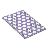 Carnet Trellis blanc et violet, treillis, Quatrefoil (Côté Droit)