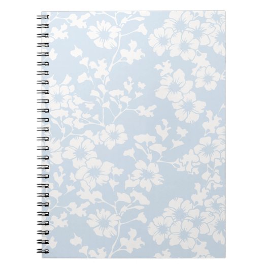 Carnet Trellis Floral - Bleu Poudre (Devant)