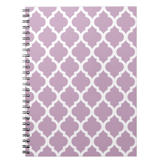 Carnet Trellis Marocain En Tile Rose Mauve (Devant)
