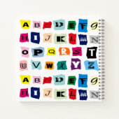 Carnet Trendy Alphabet Carré Carreaux (Dos)