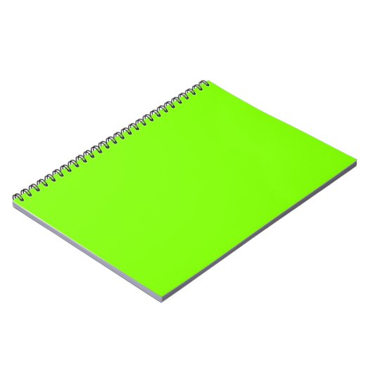 Carnet Trendy Chartreuse Solid Color | Élégant (Côté gauche)
