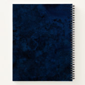 Carnet Trendy Chic Navy Blue Gold Nom (Dos)