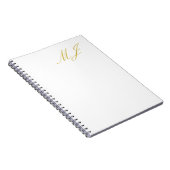 Carnet Trendy Gold Color Monogram Minimalist Modern (Côté Droit)