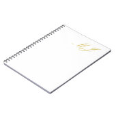 Carnet Trendy Gold Color Monogram Minimalist Modern (Côté gauche)