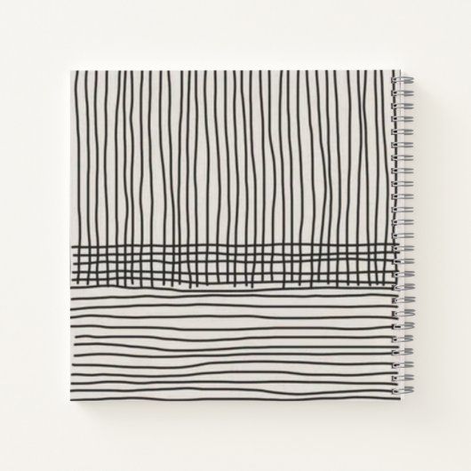 Carnet Trendy modern art lines Abstract minimal Monogram (Dos)