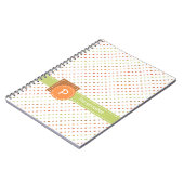 Carnet Trendy Monogram Dotted Stripes With (Côté gauche)