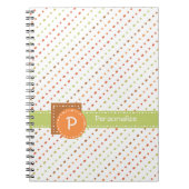 Carnet Trendy Monogram Dotted Stripes With (Devant)