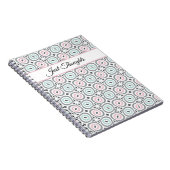 Carnet Trendy patterns of pastel gray, pink and blue (Côté Droit)