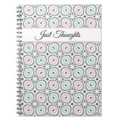 Carnet Trendy patterns of pastel gray, pink and blue  (Devant)