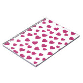Carnet Trendy Valentine Pink Glitter Hearts on White (Côté gauche)