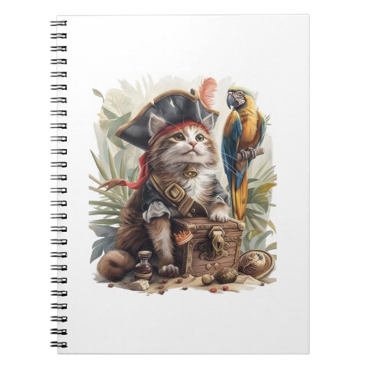 Carnet Trésor de chat pirate (Devant)