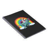 Carnet Trex Dinosaur French Bulldog Unicorn Arc-en-ciel (Côté Droit)