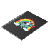 Carnet Trex Dinosaur French Bulldog Unicorn Arc-en-ciel (Côté gauche)