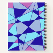 Carnet Triangle abstrait bleu rose violet (Dos)