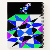 Carnet Triangle abstrait bleu violet blanc (Dos)