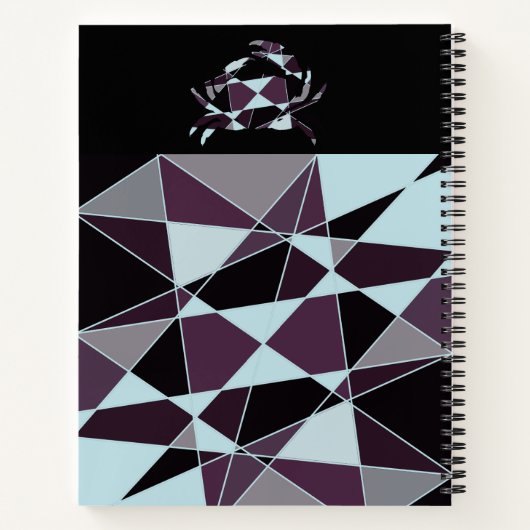 Carnet Triangle black grey white maroon Abstract (Dos)