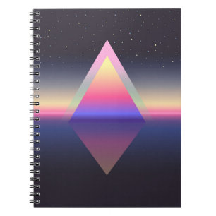 Carnet Triangle brillant. concept Ethereum. abs futuriste