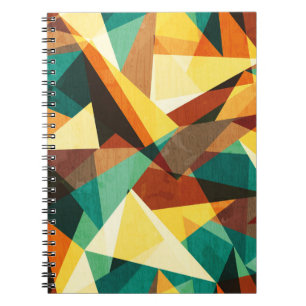 Carnet triangle coloré texture transparente avec effet bo