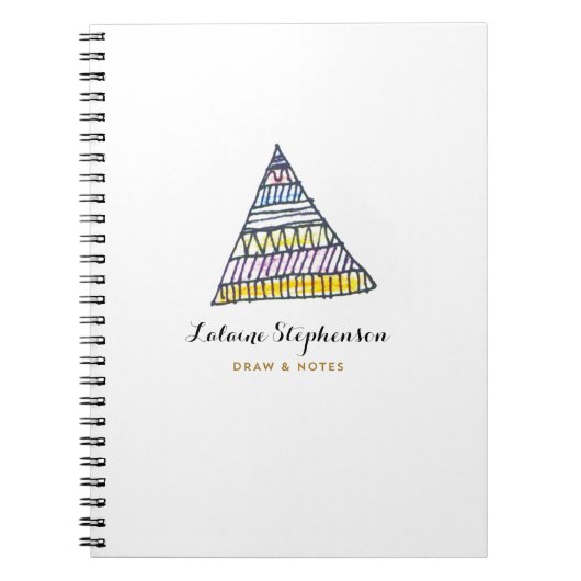 Carnet triangle dessiné à la main (Devant)