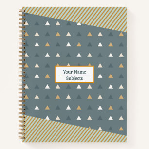Carnet triangle motif Abstrait