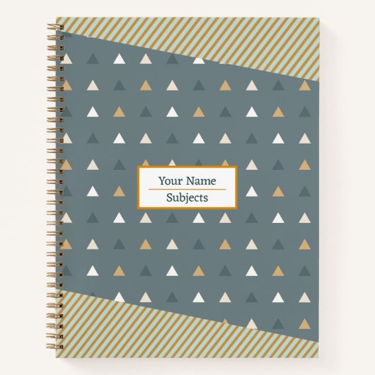 Carnet triangle motif Abstrait (Devant)