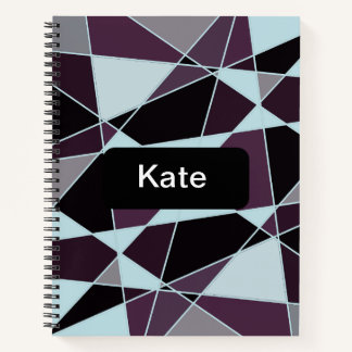 Carnet Triangle noir gris blanc bordeaux Abstrait