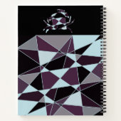 Carnet Triangle noir gris blanc bordeaux Abstrait (Dos)
