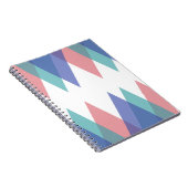 Carnet Triangles bleu et corail (Côté Droit)