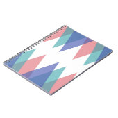 Carnet Triangles bleu et corail (Côté gauche)