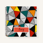 Carnet triangles colorés motif géométrique (Devant)