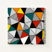 Carnet triangles colorés motif géométrique (Dos)