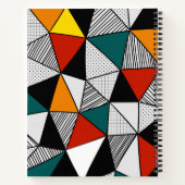 Carnet triangles colorés motif géométrique (Dos)