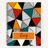 Carnet triangles colorés motif géométrique (Devant)