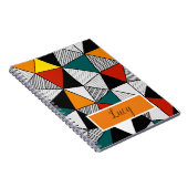 Carnet triangles colorés motif géométrique (Côté Droit)