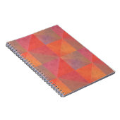 Carnet Triangles d'aquarelle géométriques orange rose rou (Côté Droit)
