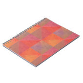 Carnet Triangles d'aquarelle géométriques orange rose rou (Côté gauche)