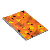 Carnet Triangles d'Art Moderne Abstrait Orange Jaune Noir (Côté Droit)