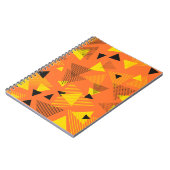 Carnet Triangles d'Art Moderne Abstrait Orange Jaune Noir (Côté gauche)