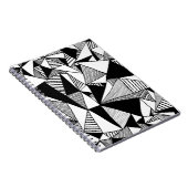 Carnet Triangles De Mosaïque, Texture Blanc Noir. (Côté Droit)
