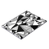 Carnet Triangles De Mosaïque, Texture Blanc Noir. (Côté gauche)