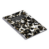Carnet Triangles florales noires abstraites géométriques (Côté Droit)