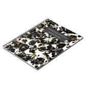Carnet Triangles florales noires abstraites géométriques (Côté gauche)